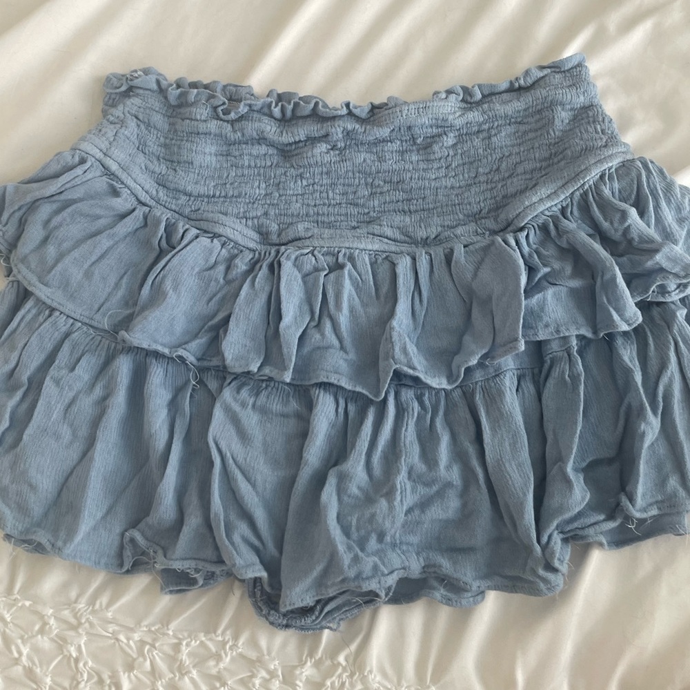 American Threads Blue Ruffle Mini Skirt - Picture 3 of 7
